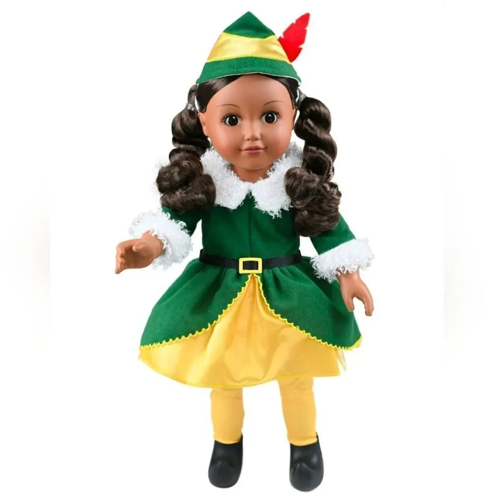 My Life As Buddy Elf Christmas Dark Brunette Color Changing Pasta New 18” Doll